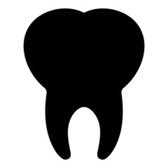 Tooth Flat Icon Isolated On White Background