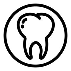 Tooth Flat Icon Isolated On White Background