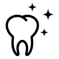 Obraz premium Teeth Whitening Flat Icon Isolated On White Background