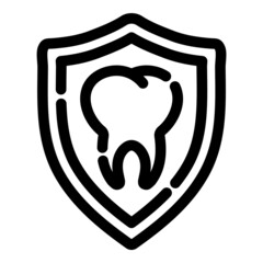 Tooth Protection Flat Icon Isolated On White Background