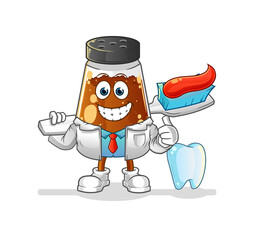 pepper powder dentist illustration. character vector