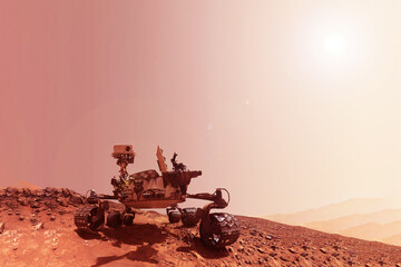 Mars explores the surface of the planet. Elements of this image were furnished by NASA