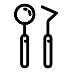 Dentist Tools Flat Icon Isolated On White Background