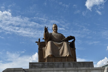 Naklejka premium 하늘 세종대왕