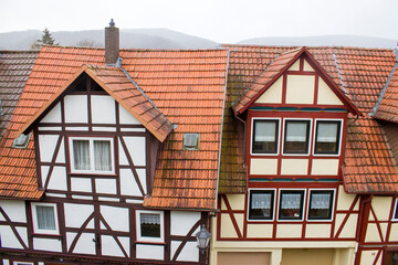 picturesque houses in Bad Sooden Allendorf in the Werra Valley in Germany