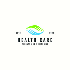 creative health care logo vector design illustration ideas concept. organic hand logo vector design inspiration for mental health, clinic and medical business isolated on white background. 