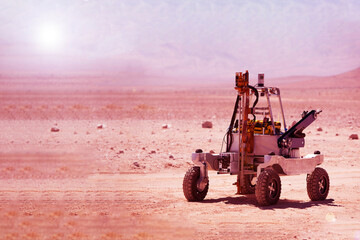 Mars explores the surface of the planet. Elements of this image were furnished by NASA © Artsiom P