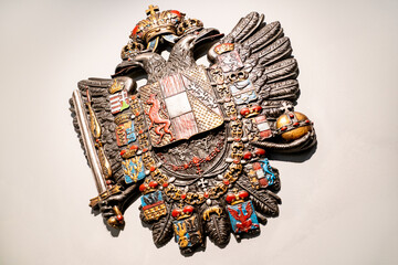 Country symbol. Emblem. Beautiful two-headed eagle. Coat of arms of austria