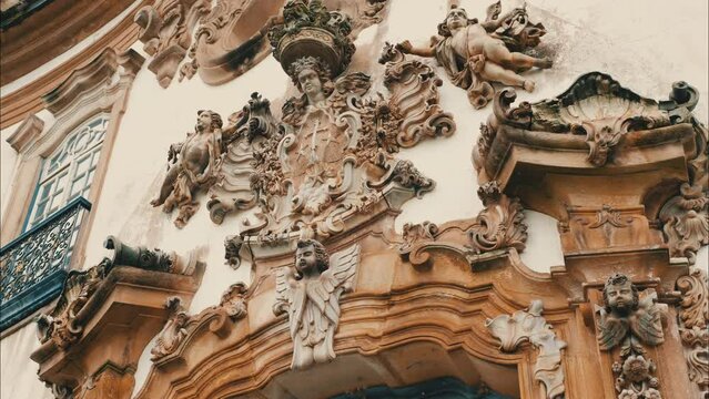 Aleijadinho's last work on top of the door of the Church of S&atilde;o Francisco in Ouro Preto - MG