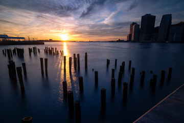 Fototapeta premium sunset over New York City