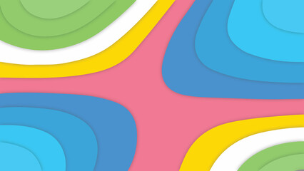 Obraz premium abstract colorful background with papercut style