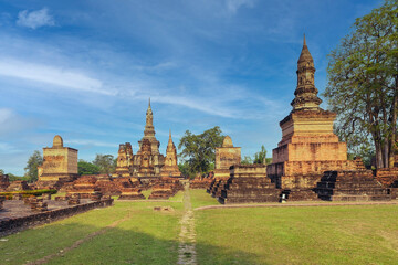 Sukhothai historical park, Wat Sa Si ruins. One of most beautiful and worth seen place in Thailand. Popular travel destination while visiting southeast Asia.