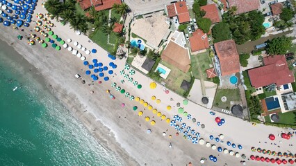 Porto de Galinhas beach, Pernambuco state, Brazil, seen from above