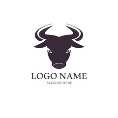 Bull head logo vector icon