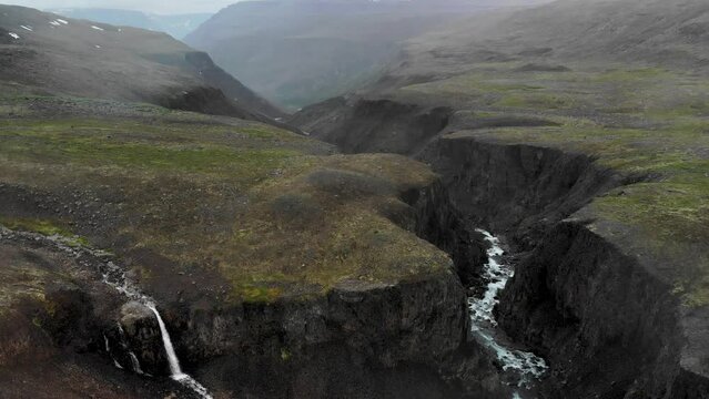 Aerial view of the landscape at Putorana plateau