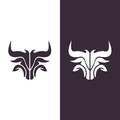 Bull head logo vector icon