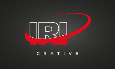 Fototapeta na wymiar IRI letters creative technology logo with 360 symbol vector art template design