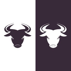 Bull head logo vector icon