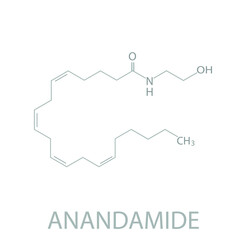 Anandamide molecular skeletal chemical formula.	