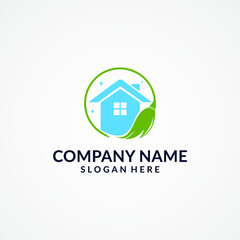 clean service logo template isolated into a logo for a cleaning company or service.