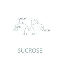 Sucrose molecular skeletal chemical formula.	