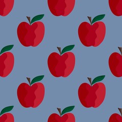 Seamless fruit pattern with apples for gifts