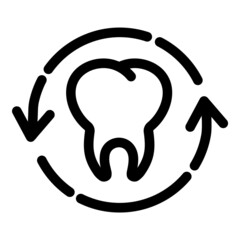 Teeth Recover Flat Icon Isolated On White Background