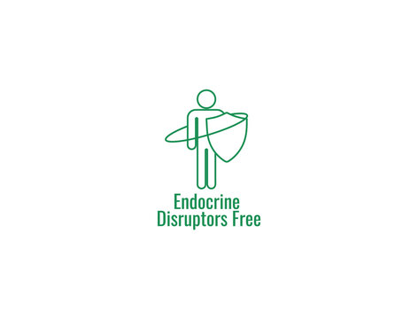 Endocrine disruptors free, label sign icon vector illustration 