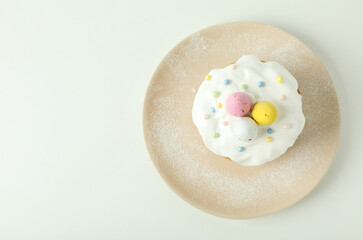 Concept of Easter food, space for text