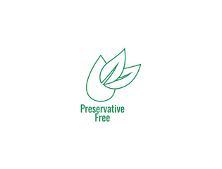 preservative-free icon vector illustration 