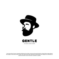 creative gentle man logo design vector