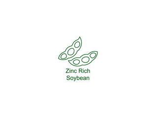 Zinc-rich soybean icon vector illustration