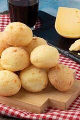 Pile of cheese bread (pão de queijo).