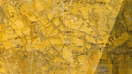 Old rough wall texture background, cement brown peeling line crack backdrop retro 