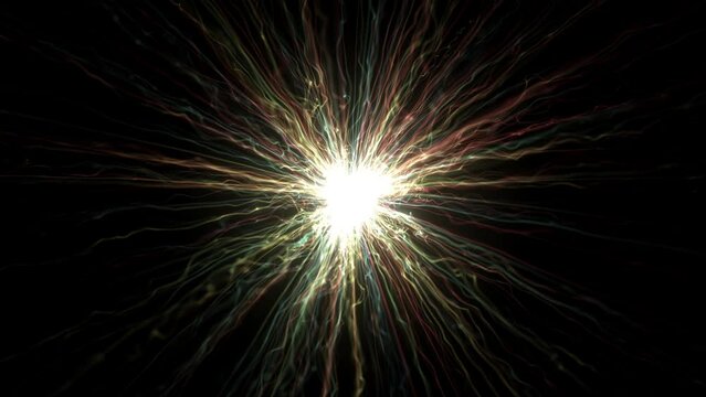 Abstract Slow Motion Shockwave Explosion Background/ 4k animation of an abstract schockwave explosion background in slow motion with fractal particles and turbulence waves seamless looping