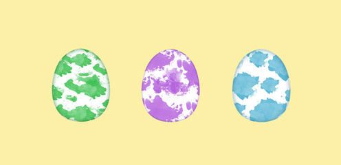 illustration of easter eggs for the holiday. background for printing on paper, wallpapers, covers, textiles, fabrics, banner, poster.
