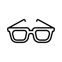Vector linear icon with glasses