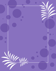 Fototapeta na wymiar background illustration with place for framed text, tropical leaves on the side. For postcard, banner, flyer, invitation, site. Happy Mother's Day. from March 8, wedding, birthday, easter, spring day.