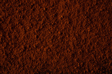 Cocoa powder scattered on the surface background
