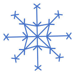 Elegant ornate snowflake. Snowfall icon. Ice symbol