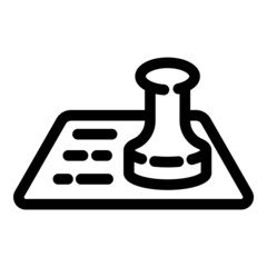 Stamp Document Flat Icon Isolated On White Background