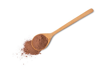 cacao powder isolated on white