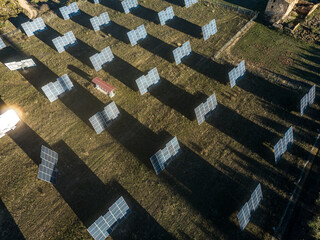 Solar cells in a rural landscape in Spain