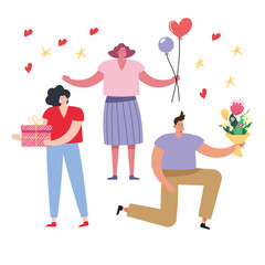 three lovers characters