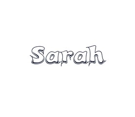 sara, text design. vector calligraphy. typography poster. Usable as background