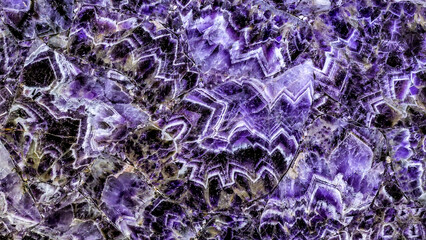 View of the purple agate decorative stone