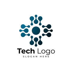 Creative Technology Concept Logo Design Template