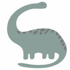 Illustration of cute cartoon dinosaur. Cute little dinosaur. Vector illustration.
