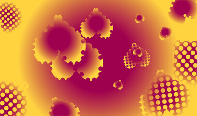 Abstract background with flowers and leaves