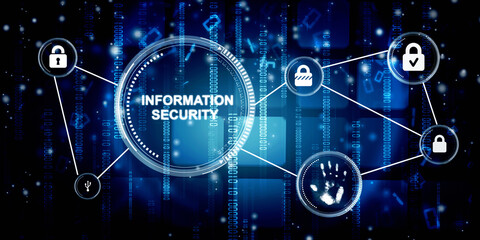2d illustration information security concept